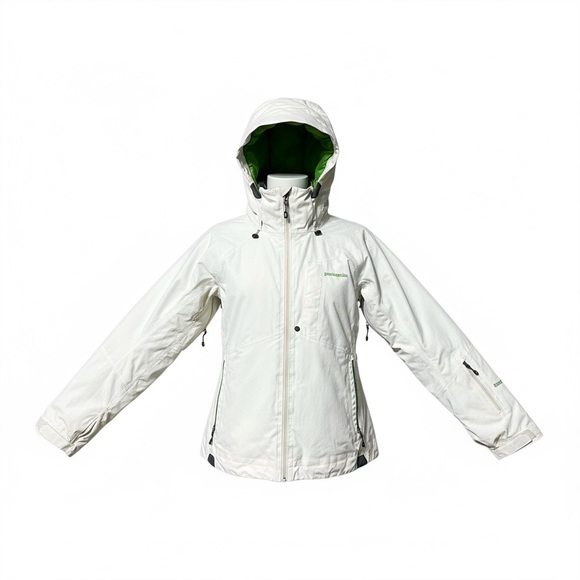 Patagonia Jackets & Blazers - Patagonia Women’s Primo Down GORE-TEX Jacket White Green Lining Waterproof Ski M